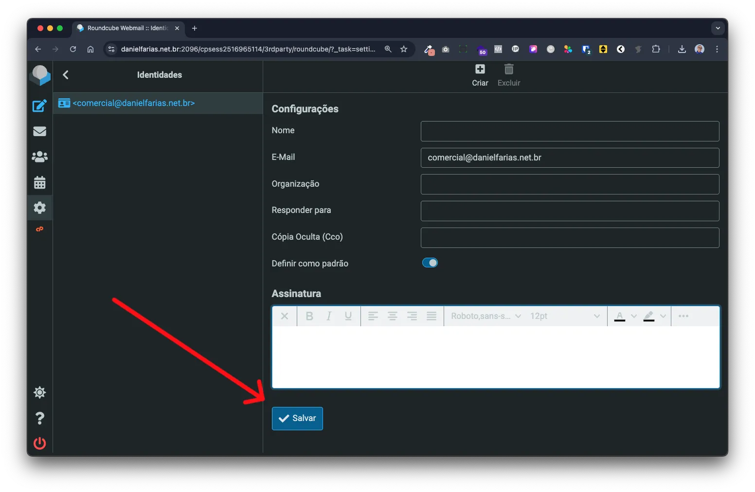 Como Criar Assinatura no Roundcube Webmail (Passo a Passo com Imagens)